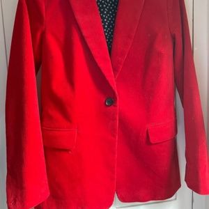 Boden Cherry Red Corduroy Blazer. NWT